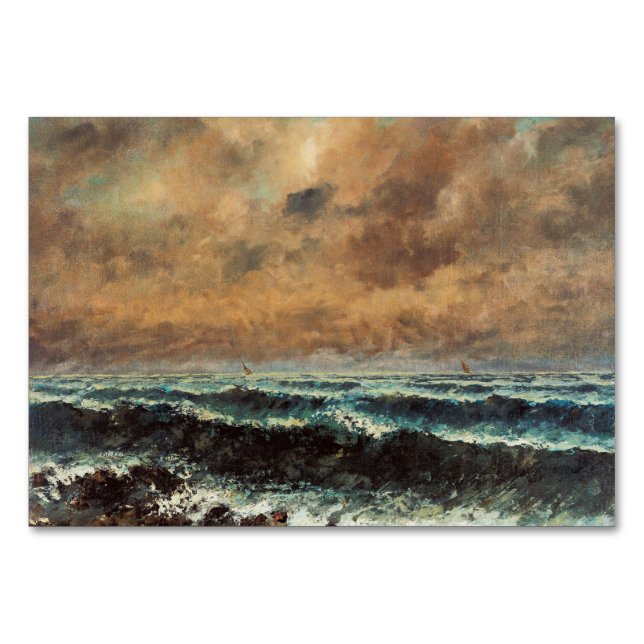 Gustave Courbet - Autumn Sea Table Number (Front)