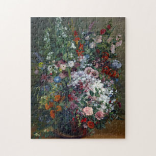 Gustave Courbet Bouquet of Flowers in a Vase Art Jigsaw Puzzle