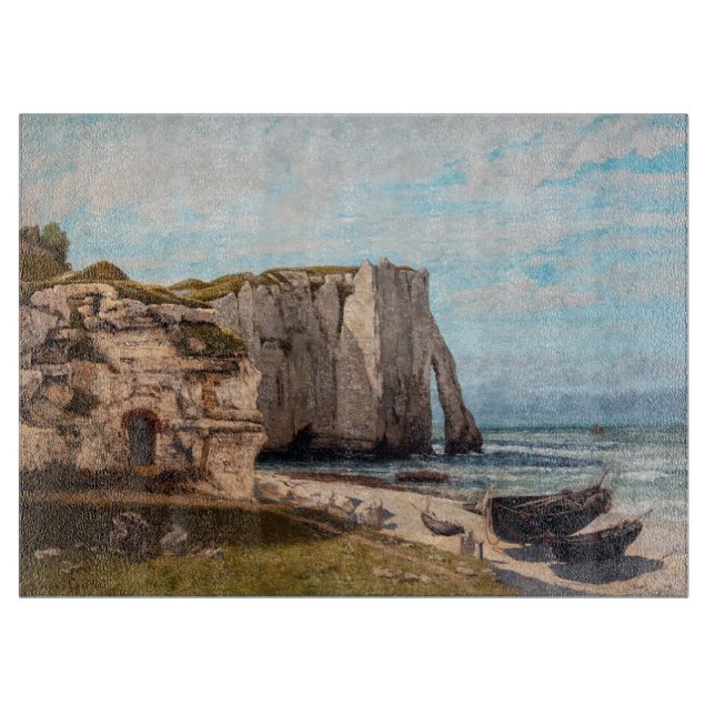 Gustave Courbet - Cliffs at Etretat after Storm Cutting Board (Front)