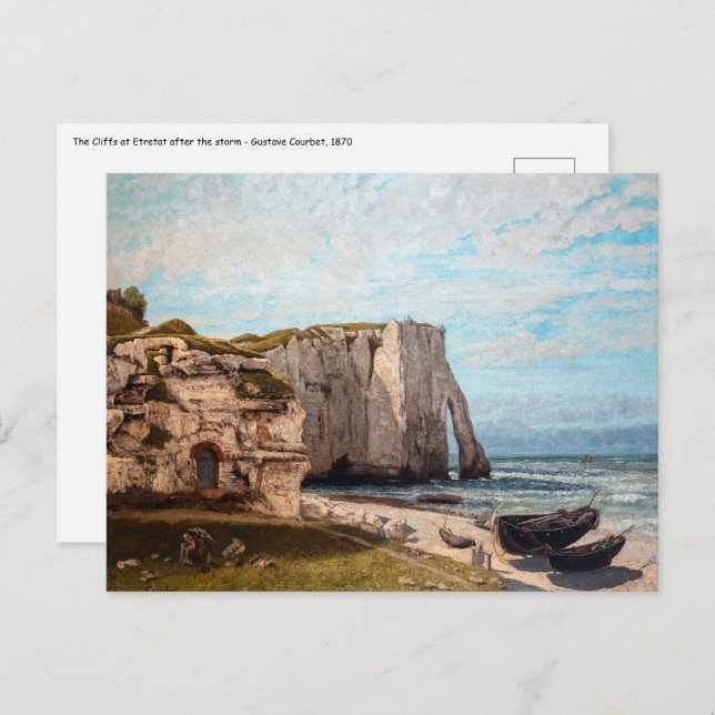 Gustave Courbet - Cliffs at Etretat after Storm Postcard (Front/Back)