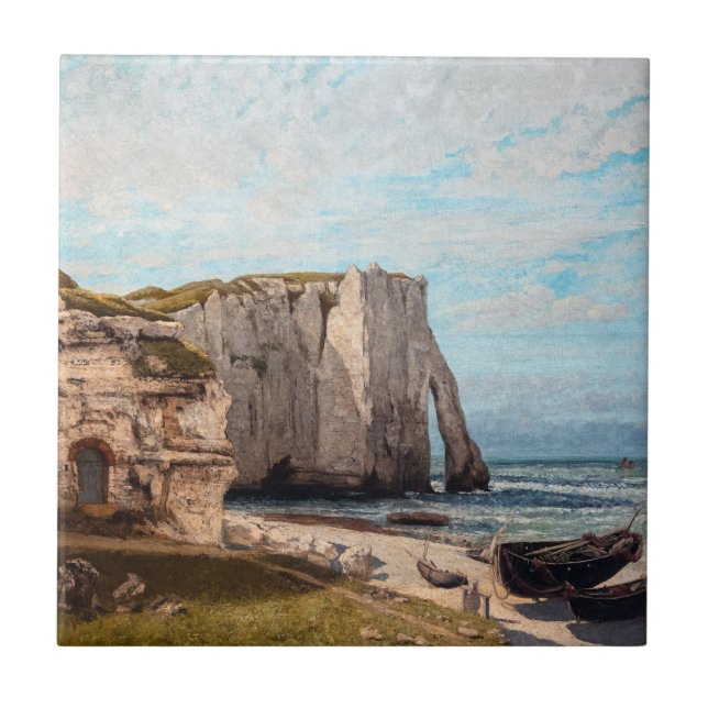 Gustave Courbet - Cliffs at Etretat after Storm Tile (Front)