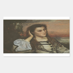 Gustave Courbet - Reverie Rectangular Sticker