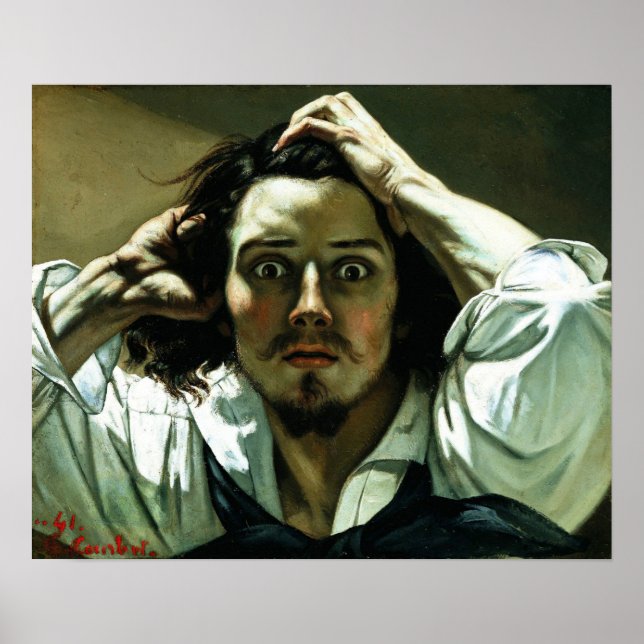 Gustave Courbet  - Self Portrait Poster (Front)