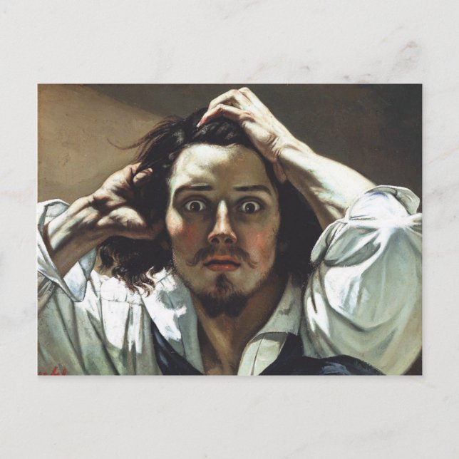Gustave Courbet - Self-portrait the desperate man Postcard (Front)