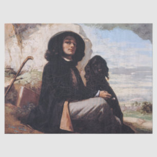 Gustave Courbet - Self-Portrait with a Black Dog Tissue Paper