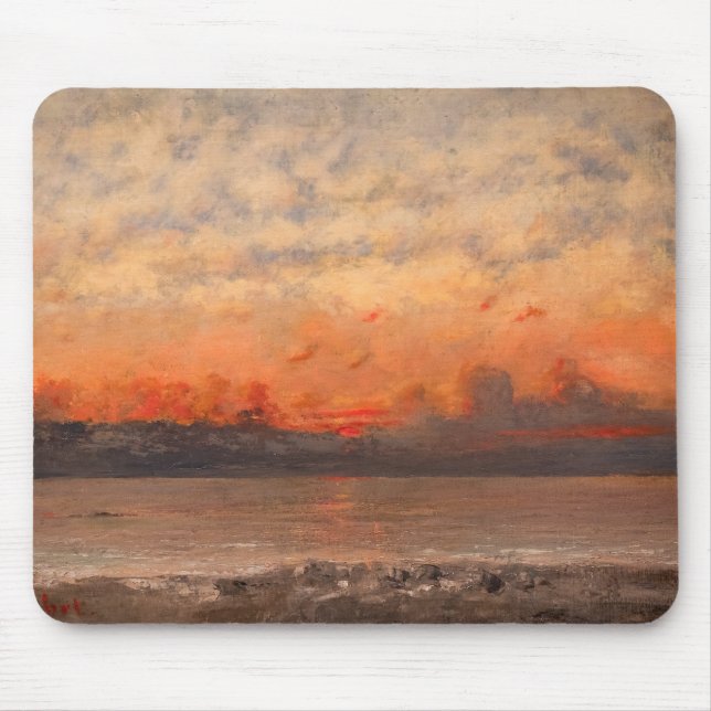 Gustave Courbet - Sunset Mouse Pad (Front)
