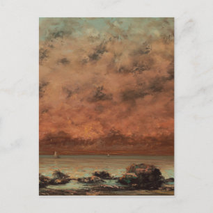 Gustave Courbet - The Black Rocks at Trouville Postcard