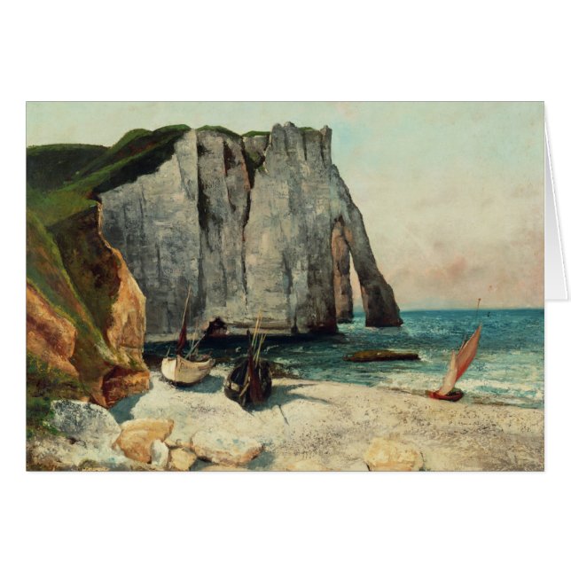Gustave Courbet | The Cliffs of Etretat, the Port  (Front Horizontal)