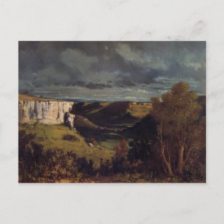Gustave Courbet- Valley of Loue in Stormy Weather Postcard