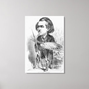 Gustave Dore (1832-83), caricature from 'Le Boulev Canvas Print