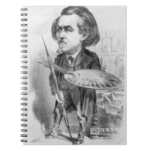 Gustave Dore (1832-83), caricature from 'Le Boulev Spiral Notebook