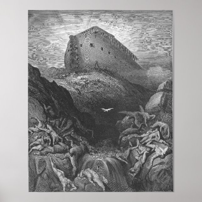 Gustave Doré - A Dove Is Sent Forth from the Ark Poster (Front)