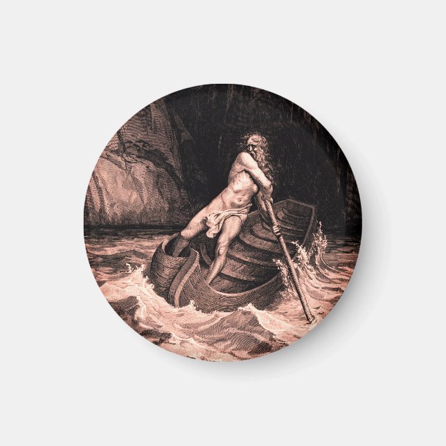 Gustave Doré - Caron Rowing/Dante’s Inferno Magnet (Front)