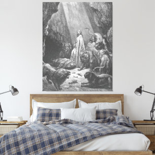 Gustave Doré - Daniel in the Lion's Den Canvas Print