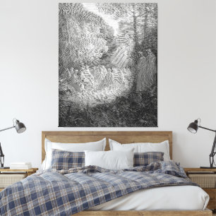 Gustave Doré - Dante Meets Rudolph I of Habsburg Canvas Print