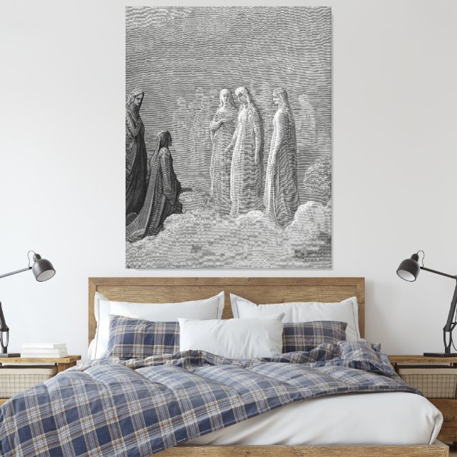 Gustave Doré - Defective Spirits Canvas Print (Insitu(Bedroom))