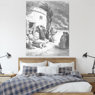 Gustave Doré - Job Hears of His Misfortunes Canvas Print