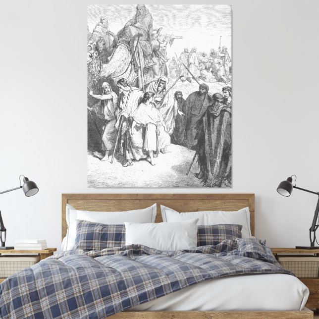 Gustave Doré - Joseph is Sold by His Brothers Canvas Print (Insitu(Bedroom))