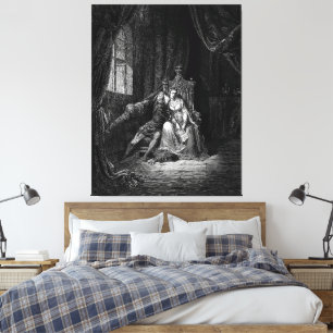 Gustave Doré - Paolo Malatesta and Francesca Canvas Print
