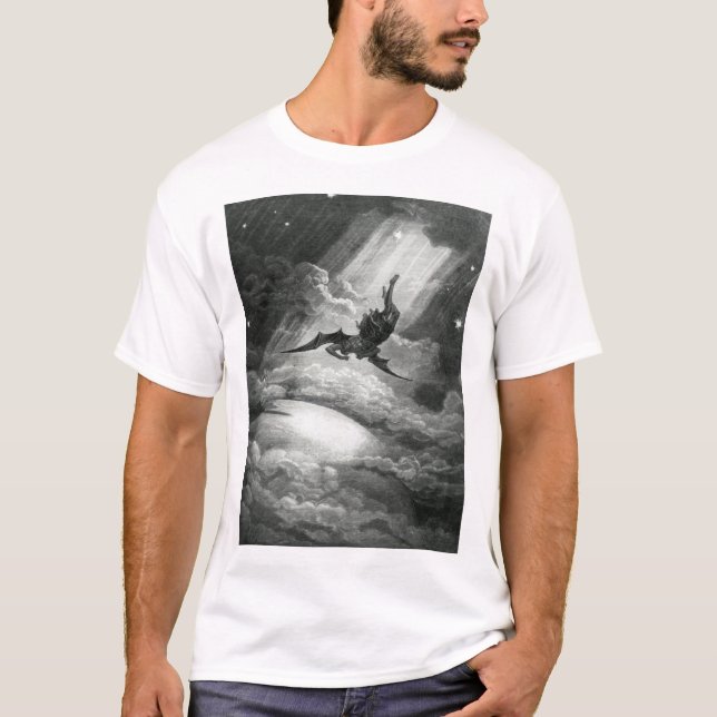 Gustave Doré Paradise Lost Fall to Earth Active T- T-Shirt (Front)
