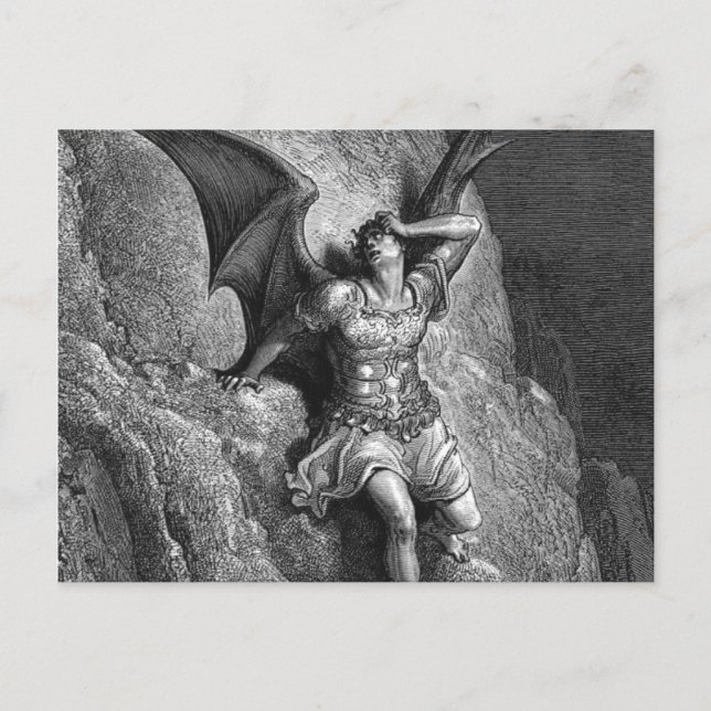 Gustave Dore Paradise Lost Postcard (Front)