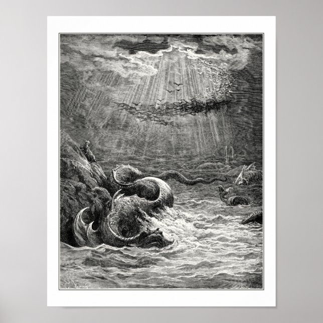 Gustave Dore: reptile with spawn abundant Poster (Front)