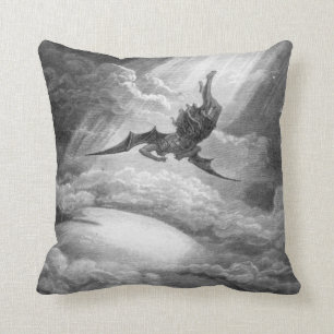 Gustave Dore Satan From Paradise Lost By John Milt Cushion