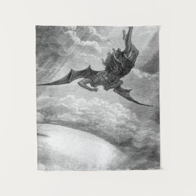 Gustave Dore Satan From Paradise Lost By John Milt Tapestry (Front)