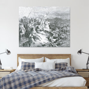 Gustave Doré - The Angel is Sent to Deliver Israel Canvas Print