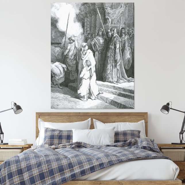 Gustave Doré - The Courage of a Mother Canvas Print (Insitu(Bedroom))