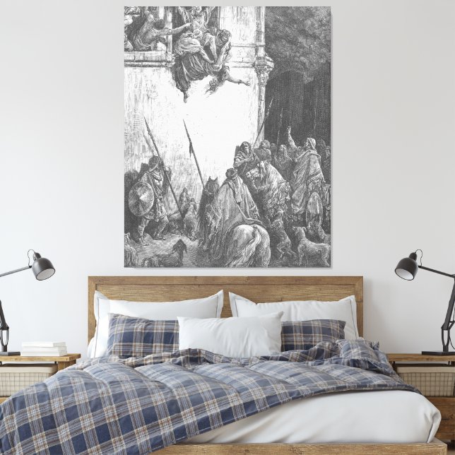 Gustave Doré - The Death of Jezebel Canvas Print (Insitu(Bedroom))