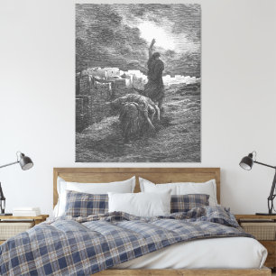 Gustave Doré - The Levite Carries the Woman's Body Canvas Print
