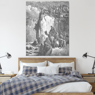 Gustave Doré - The Prophets of Baal are Slaughtere Canvas Print