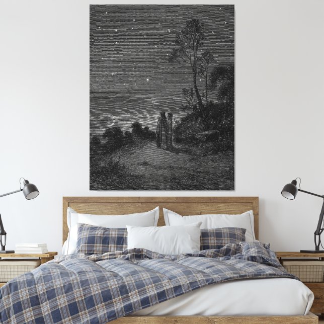 Gustave Doré - The Vision of Hell  Canvas Print (Insitu(Bedroom))