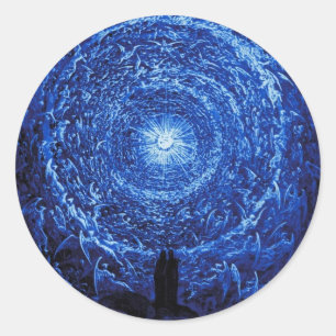 Gustave Dore The White Rose (blue) Stickers