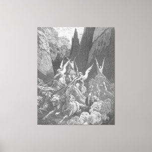 Gustave Doré - Zechariah's Vision of Four Chariots Canvas Print
