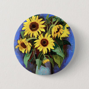 Gustave Loiseau Sunflower Aesthetic Pictures Sunfl 6 Cm Round Badge