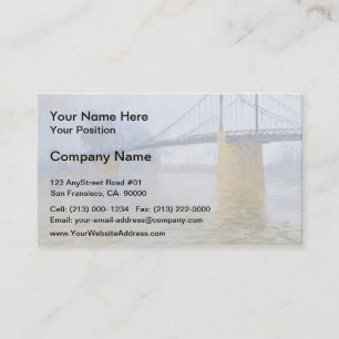 Gustave Loiseau- Suspended bridge at Triel Business Card