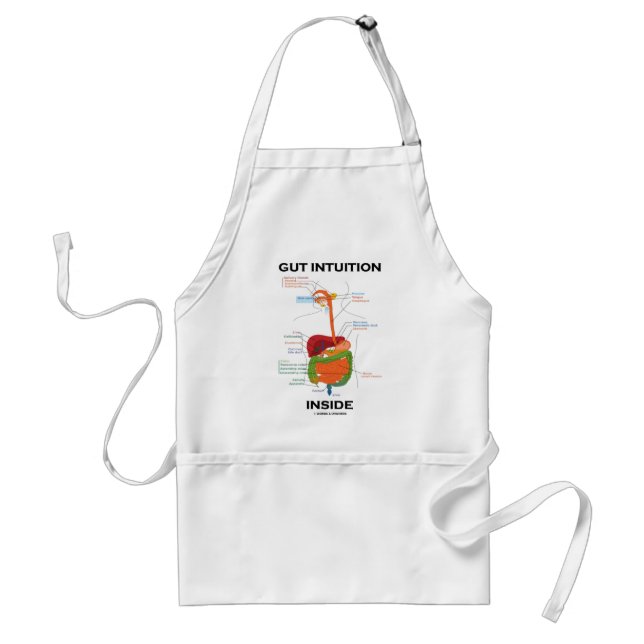 Gut Intuition Inside (Digestive System Humour) Standard Apron (Front)