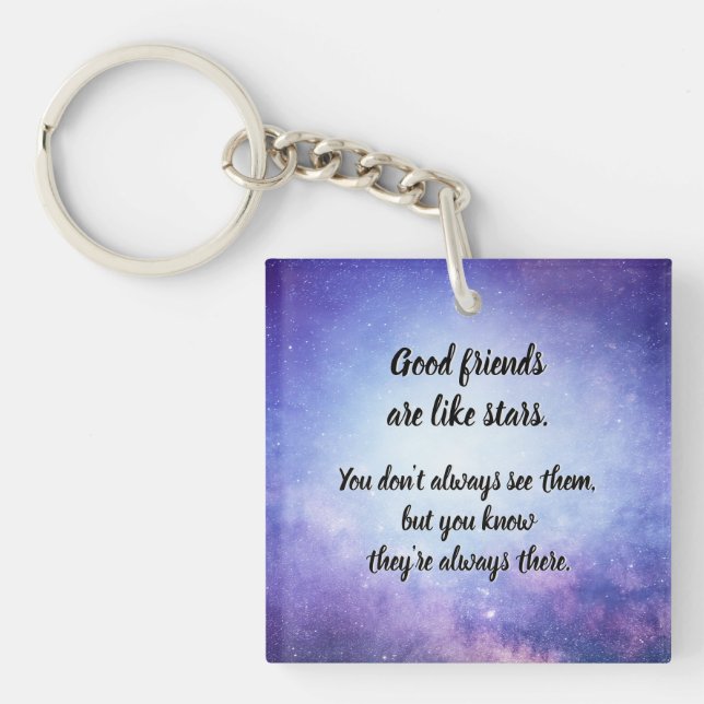 Gute Freunde sind wie Sterne Key Ring (Front)