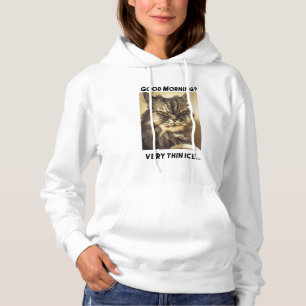 Guten Morgen? Ganz dünnes Eis! Kaffee Spruch Hoodie
