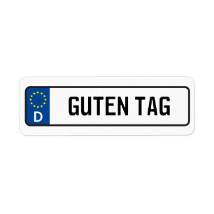 Guten tag deutschland kennzeichen sticker
