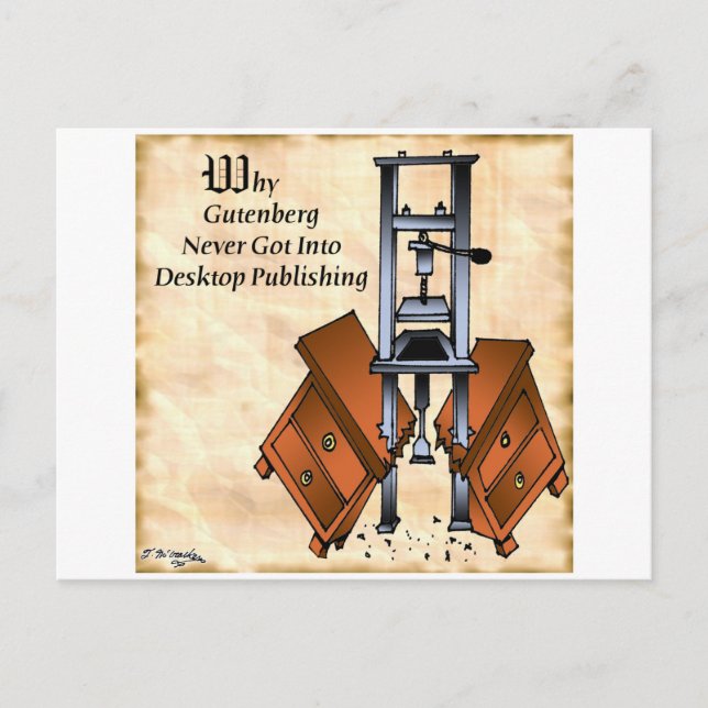 Gutenberg Cartoon 3477 Postcard (Front)