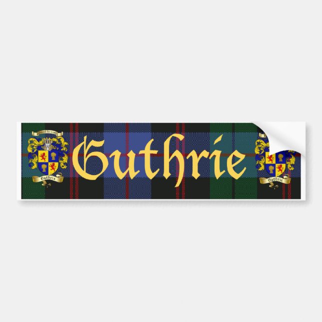 Guthrie Coat of Arms Bumper Sticker (Front)