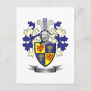 Guthrie Family Crest Coat of Arms Postcard