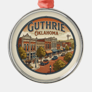 Guthrie Historic District USA Metal Tree Decoration
