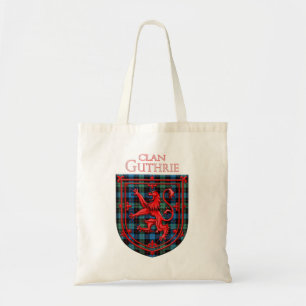 Guthrie Tartan Scottish Plaid Lion Rampant Tote Bag