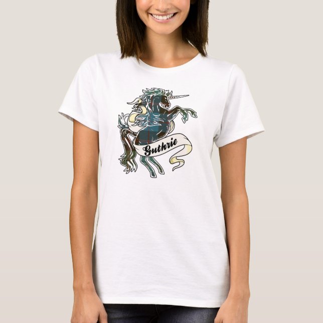 Guthrie Tartan Unicorn T-Shirt (Front)