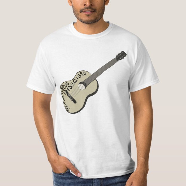 Guthrie's Guitar "This Machine Kills Fascists"  T-Shirt (Front)