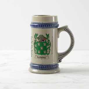 Gutierrez Family Coat of Arms Stein